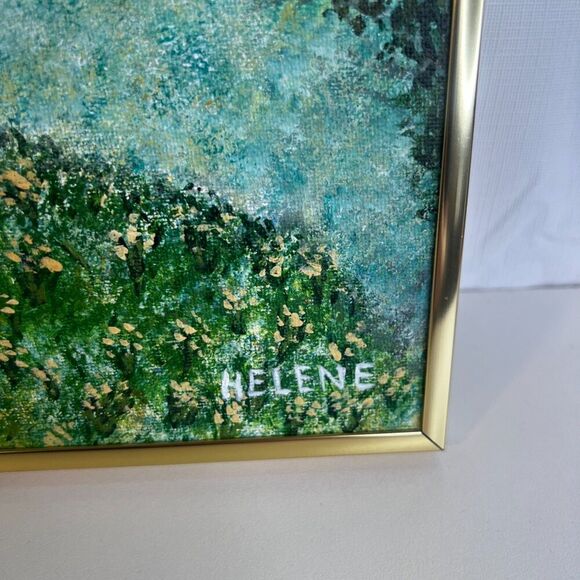 Hand Painted Framed Painting Figure in Praise Meditation Impressionistic HELENE - Picture 8 of 11